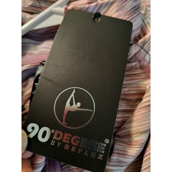 3848) 90 Degrees by Reflex Woman 1/2 Zip Pink Gray Active wear Jacket XS - Picture 8 of 9